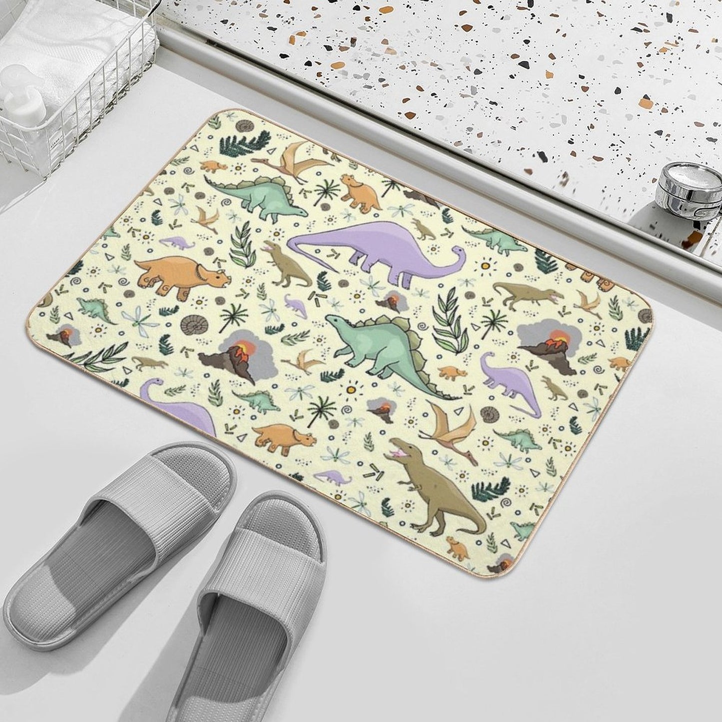 Dinosaurs! Fade-Resistant Bath Mat