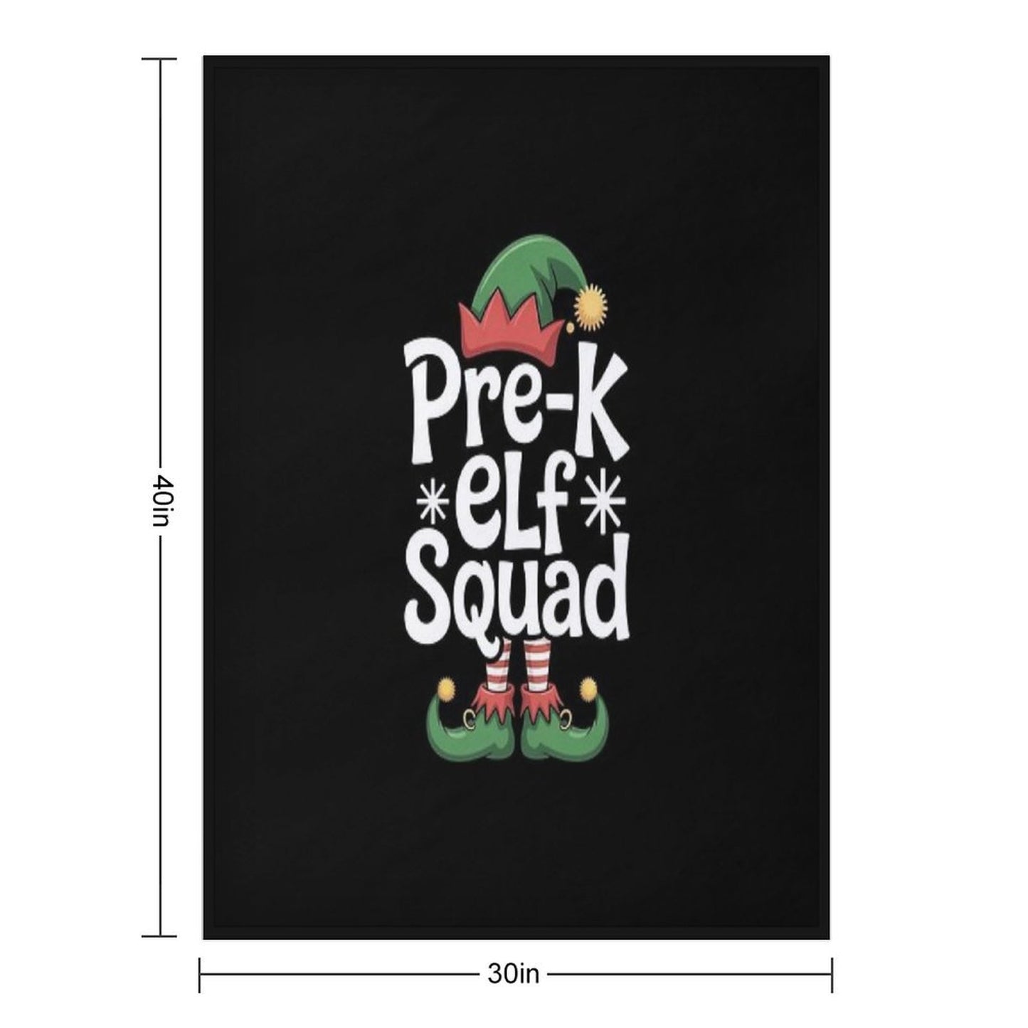 Pre-K Elf Squad Teacher Student Christmas Gift Versatility Throw Blanket