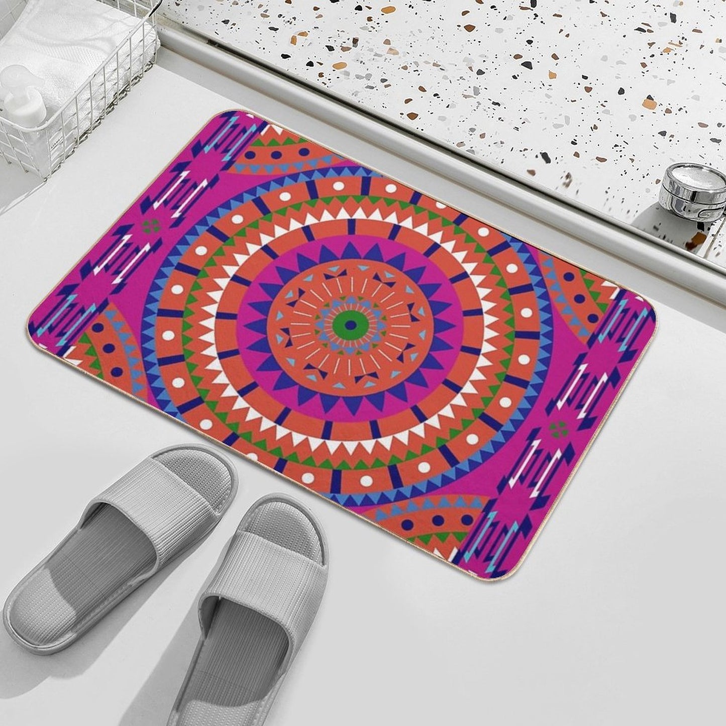 Mandala (Awakening) Easy To Clean Bath Mat