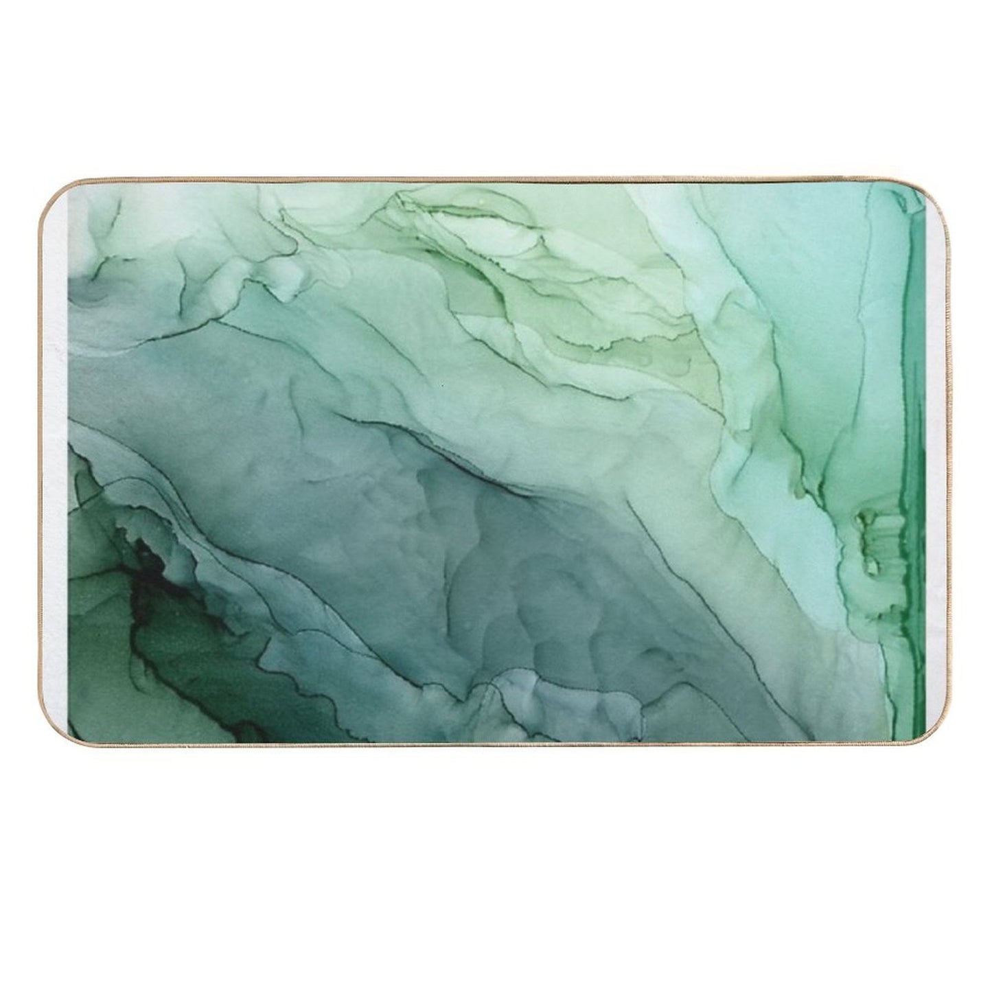 Spring Botanicals Abstract Flow Painting Durable Bath Mat