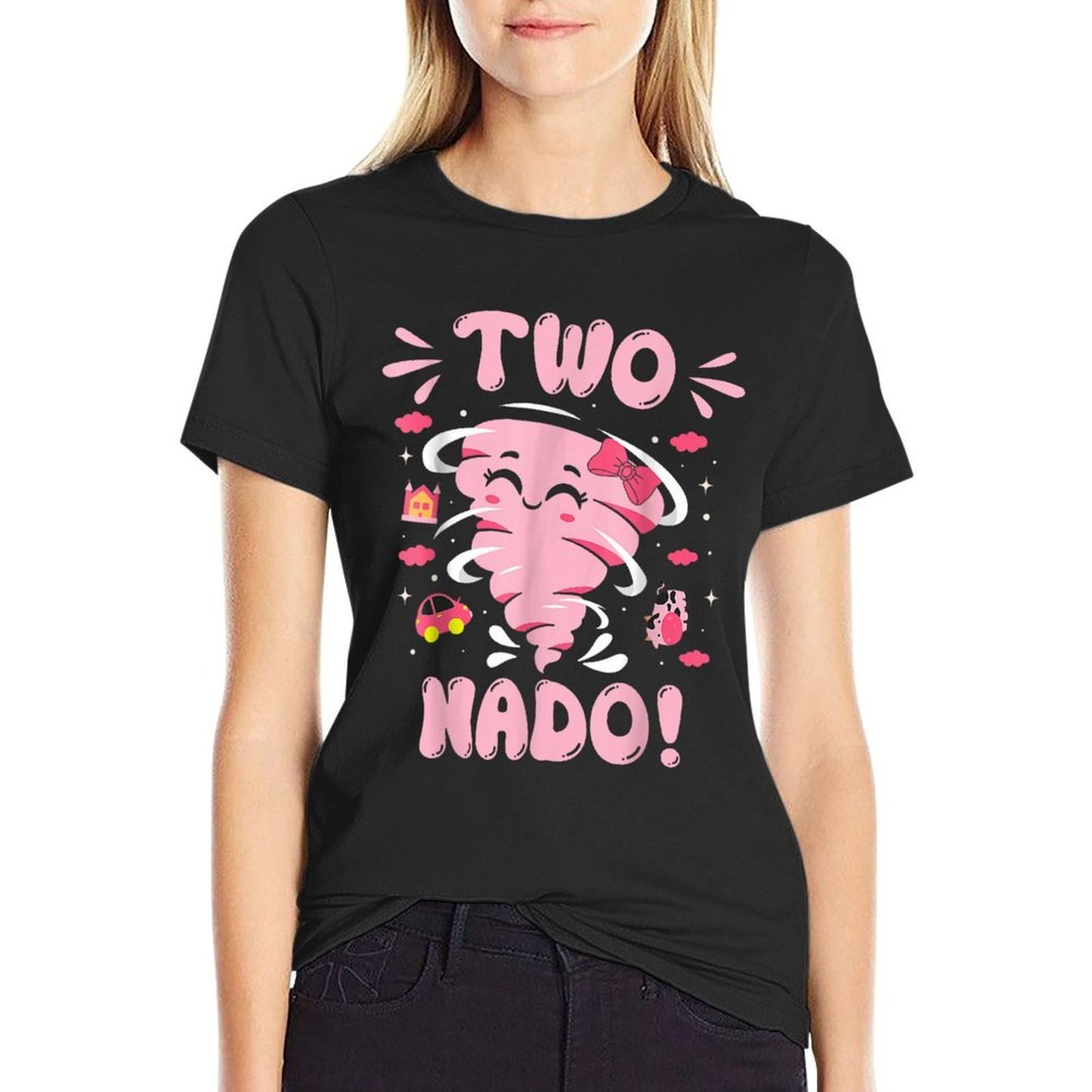 Tornado 2 Year Old Girl Birthday Two Nado 2nd Bday Party Versatile T-Shirt