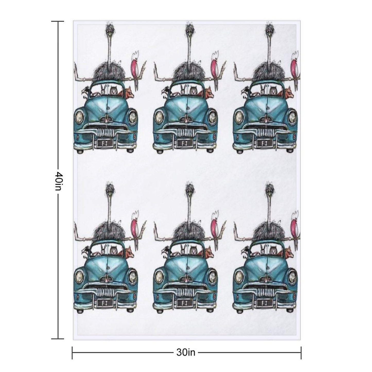 FJ Aussie Party Travel-friendly Throw Blanket