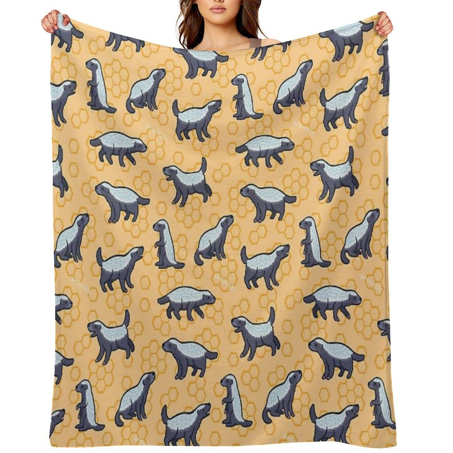 Honey Badger Don’t Care Sustainable Throw Blanket