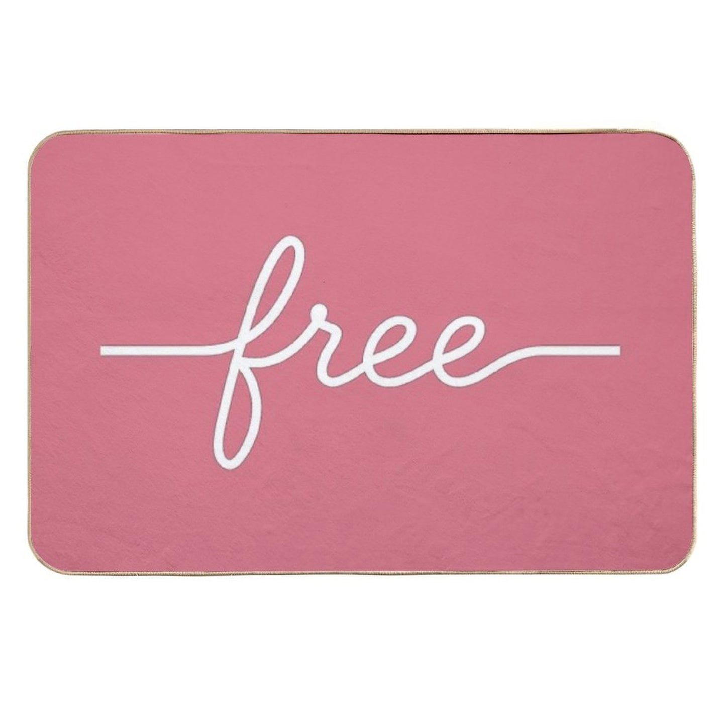 Line Shaped Into The Word Free Repositionable Bath Mat