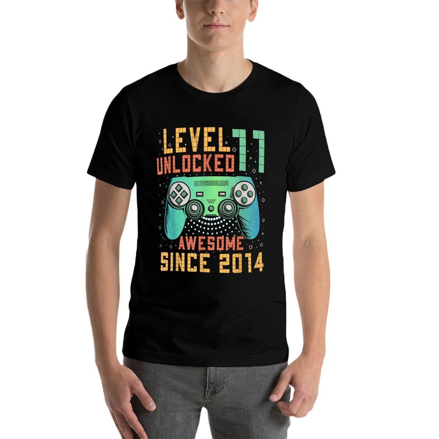 Level 11 Unlocked 11th Birthday 11 Year Old Boy Gifts Gaming Wrinkle-resistant T-Shirt