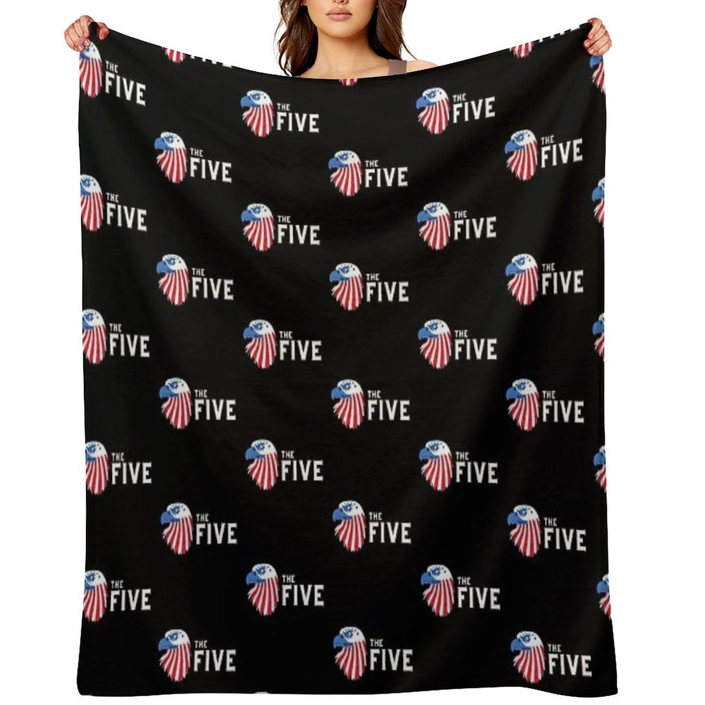Fox News The Five Eagle Logo Sustainable Throw Blanket