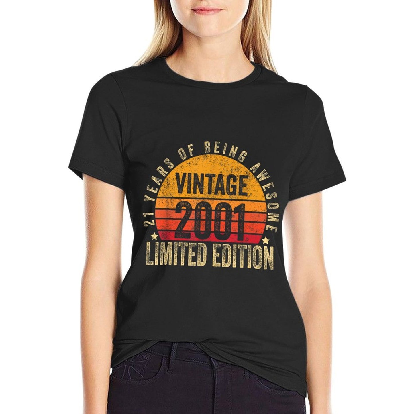 21 Year Old Gifts Vintage 2001 Limited Edition 21st Birthday High-quality Stitching T-Shirt
