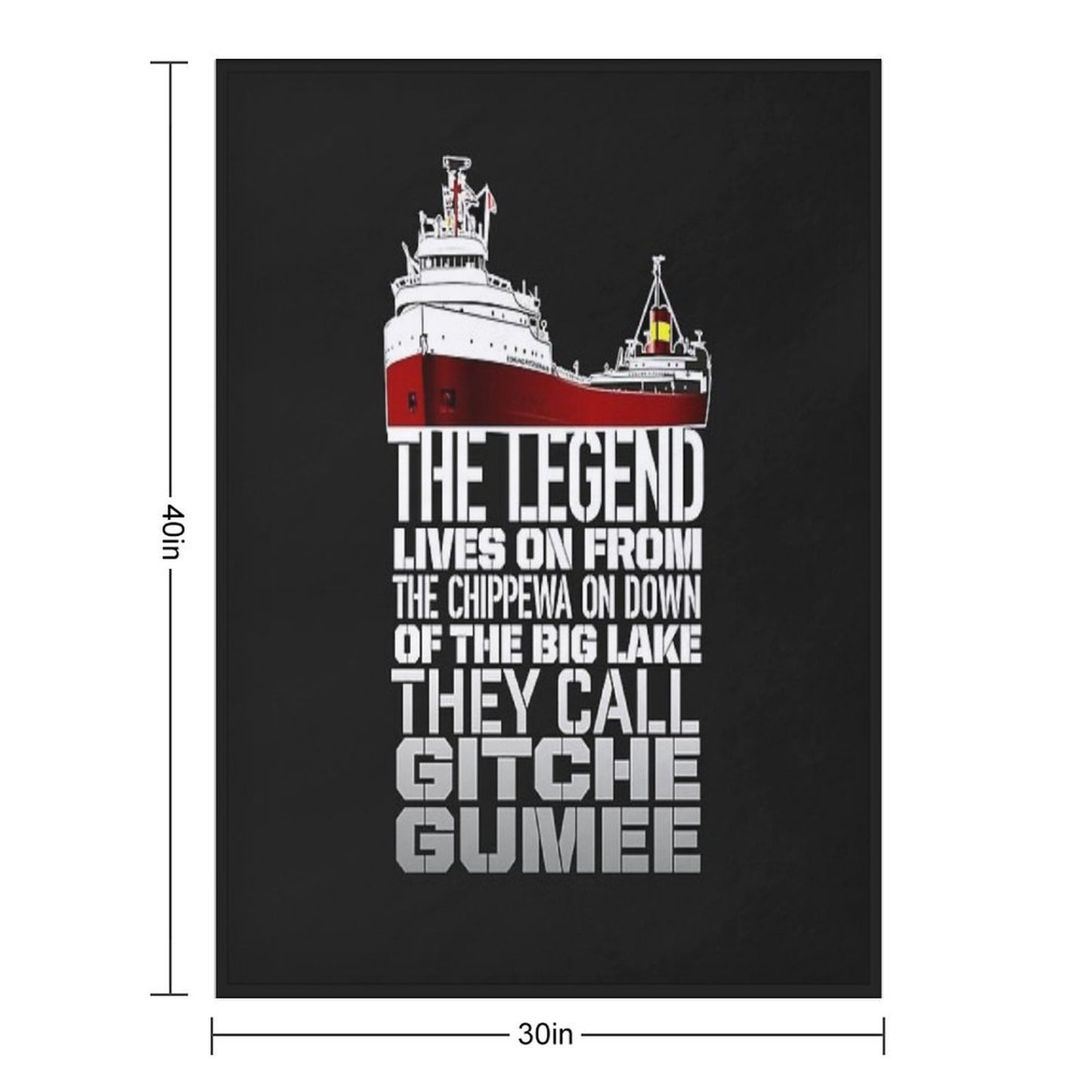 Edmund Fitzgerald Easy Care Throw Blanket