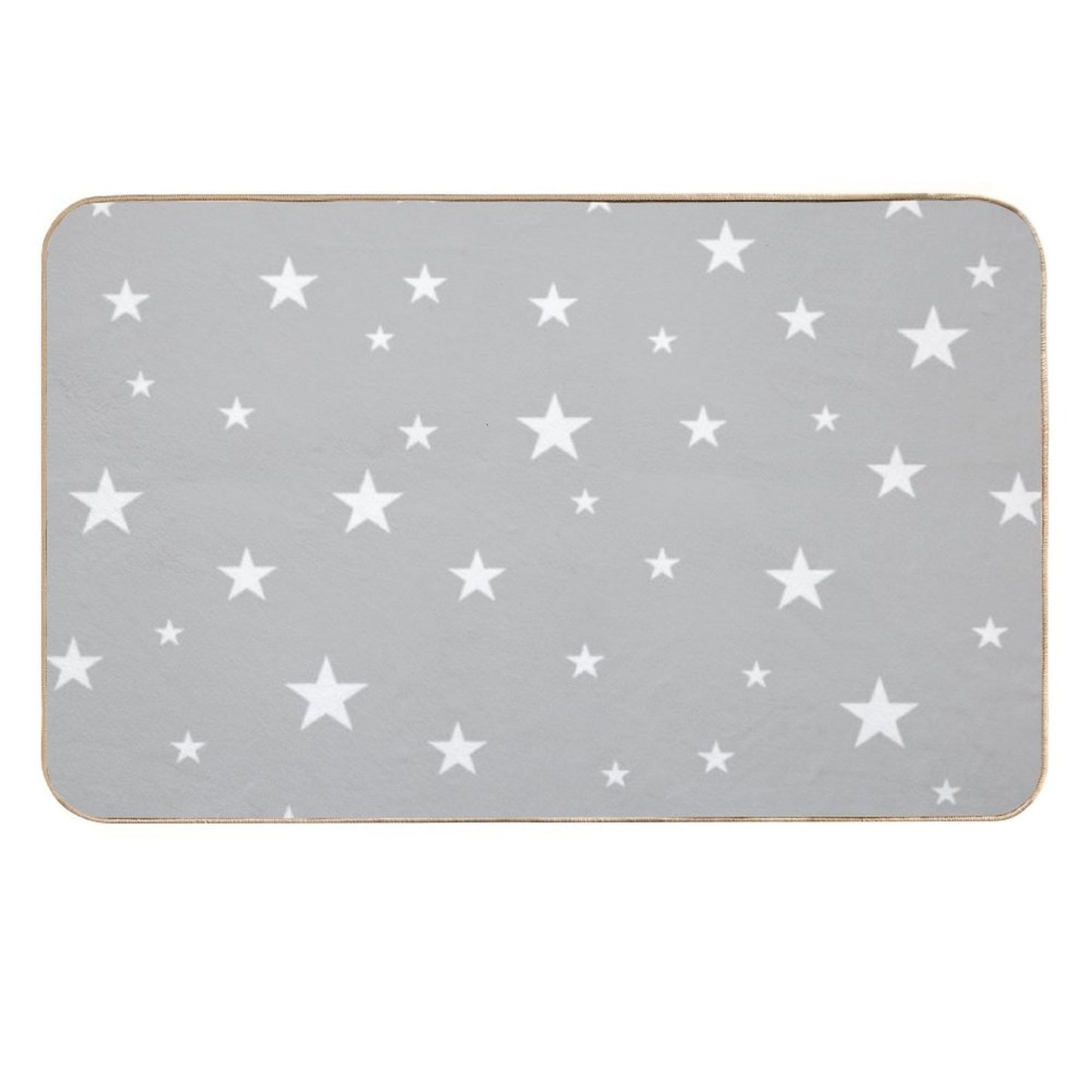 Stars on Grey Rapid-Drying Bath Mat