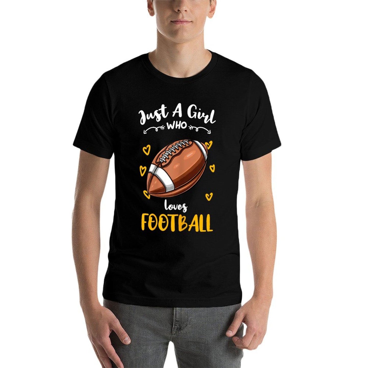 Just A Girl Who Loves Football Wrinkle-resistant T-Shirt
