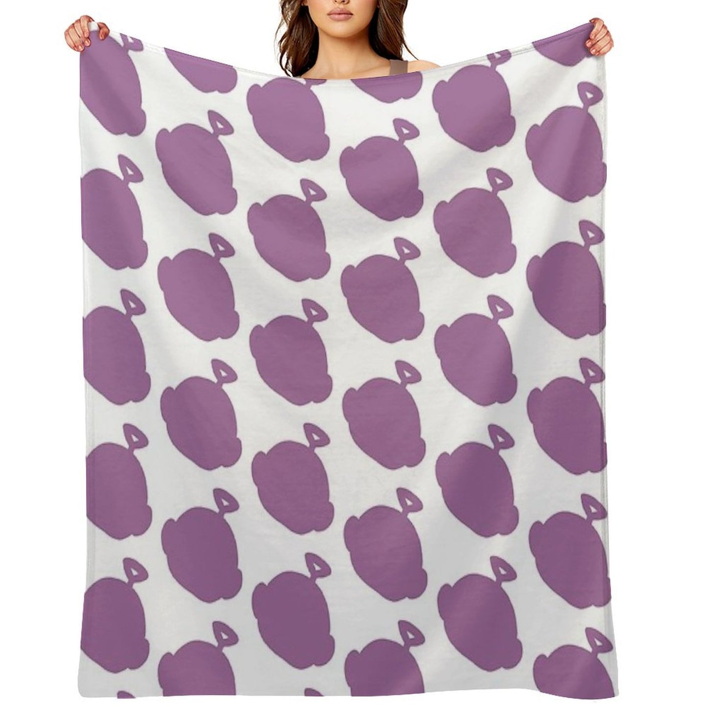 Tinky Winky Silhouette Machine-washable Throw Blanket