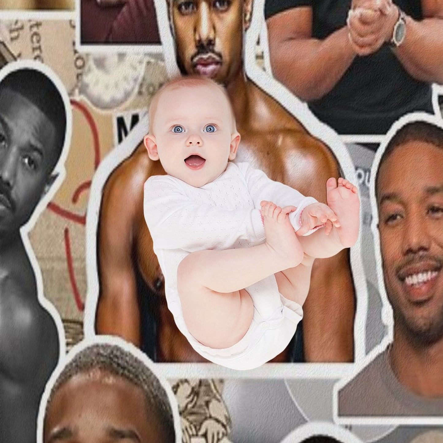 Michael B Jordan Photo Collage All-season Throw Blanket
