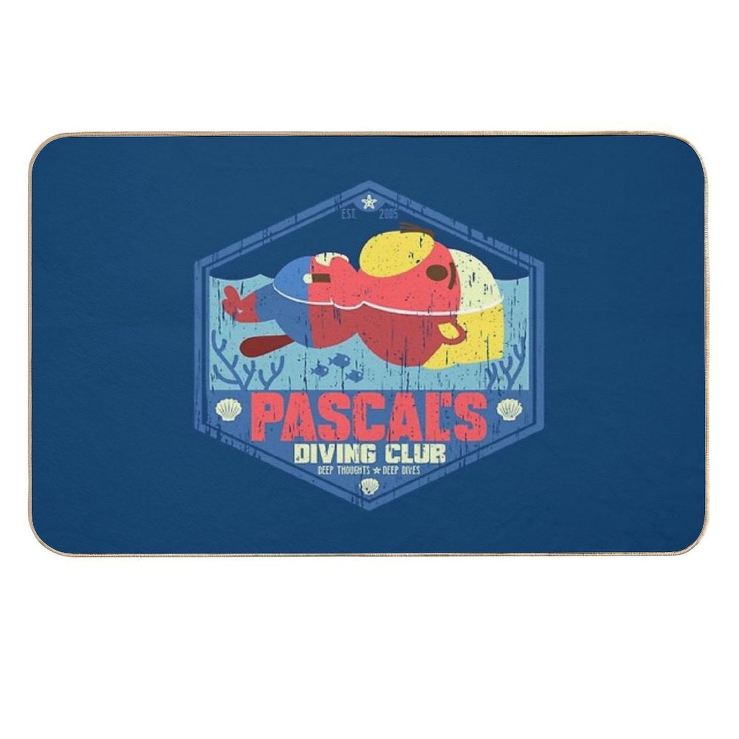 Pascal's Diving Club Easy Maintenance Bath Mat
