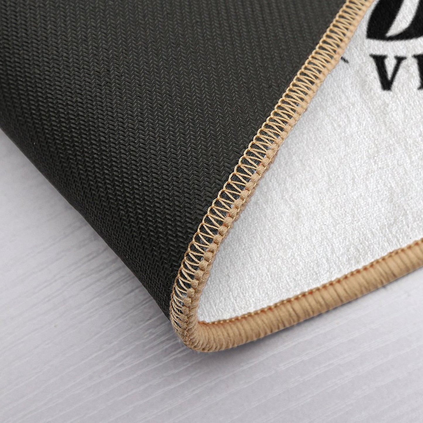 Virgo Simple Black Art Long-Lasting Bath Mat