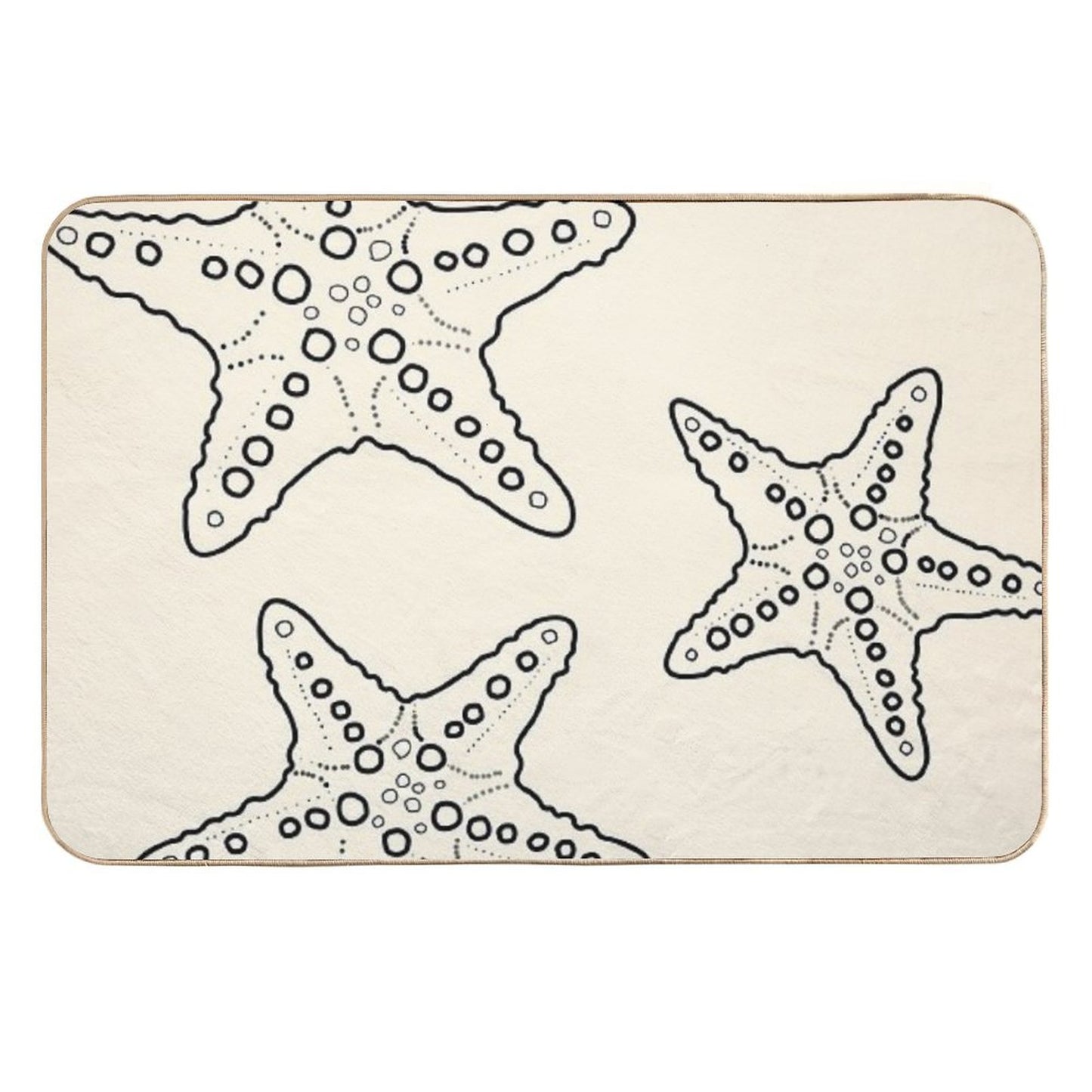 Starfish Bunch Blacksand Dirt-Trapping Bath Mat