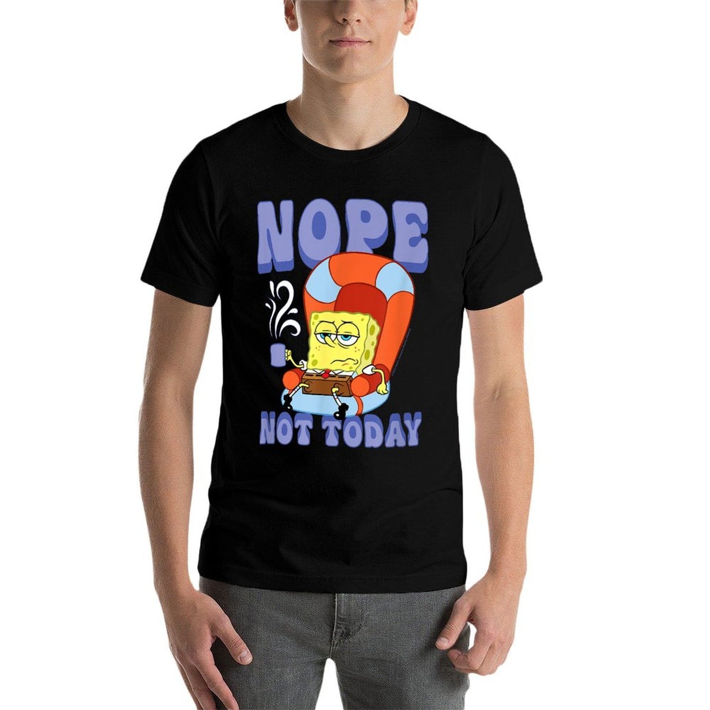 Nickelodeon SpongeBob SquarePants Nope Not Today Polyester Blend T-Shirt