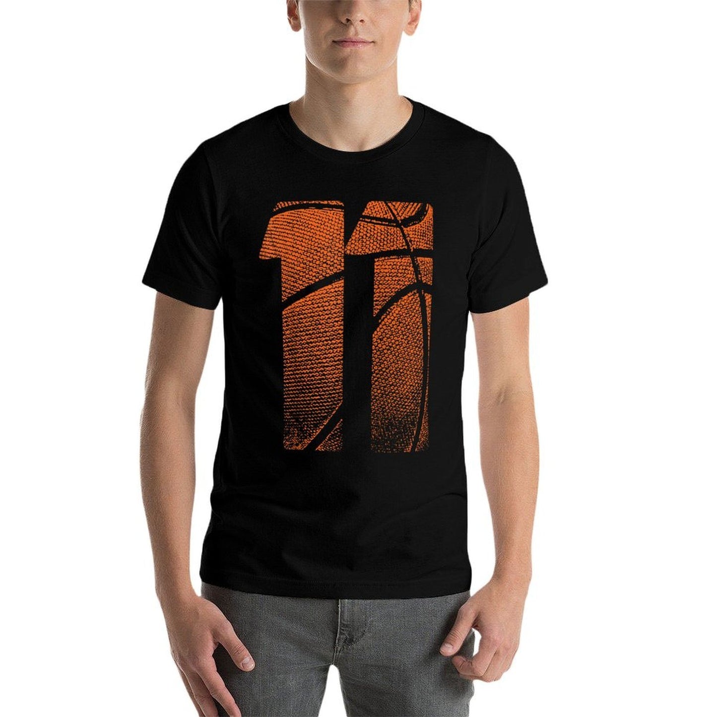 11th Birthday Boy Basketball Player Basketball 11 Years Old Trendy Pattern T-Shirt