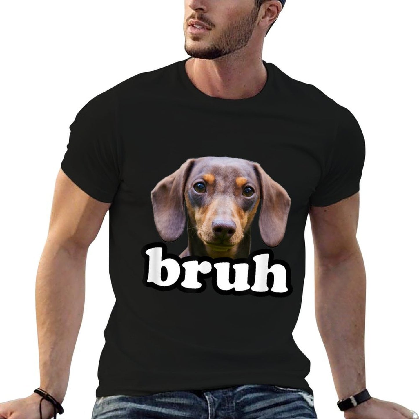 Dachshund Bruh Meme Dog Owner Funny Dachshundns Boys Versatile T-Shirt