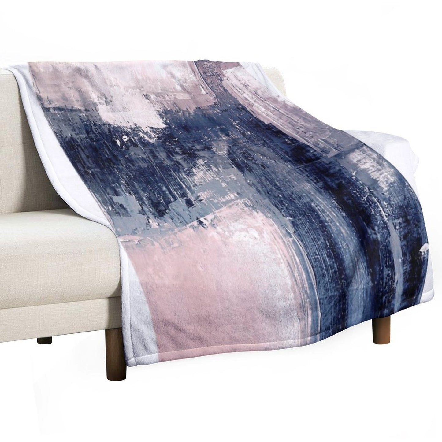 Pink And Navy 1 Durable Throw Blanket