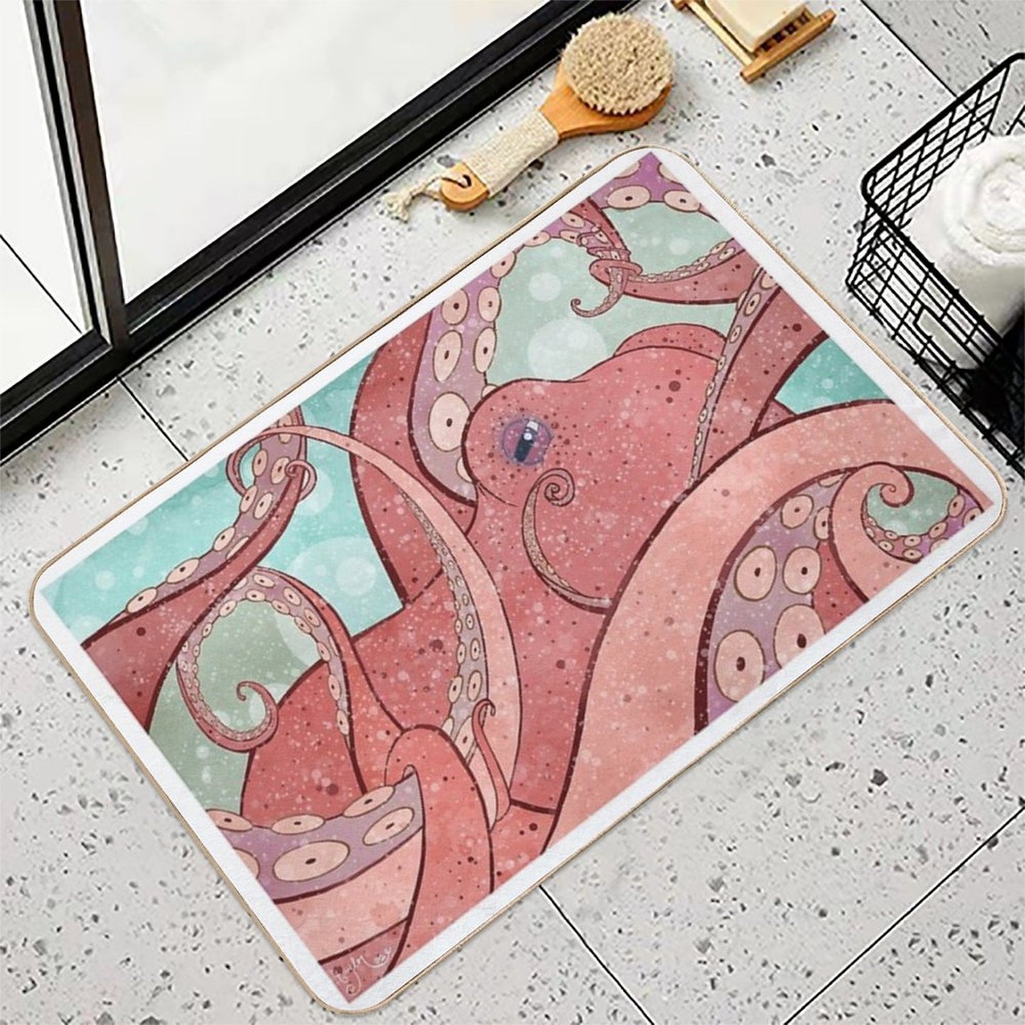 Tangled Ocean Octopus Long-Lasting Bath Mat