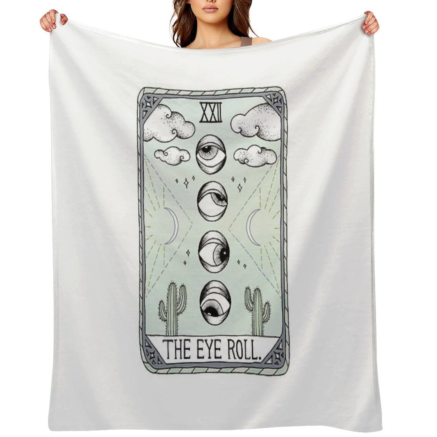 The Eye Roll Sustainable Throw Blanket