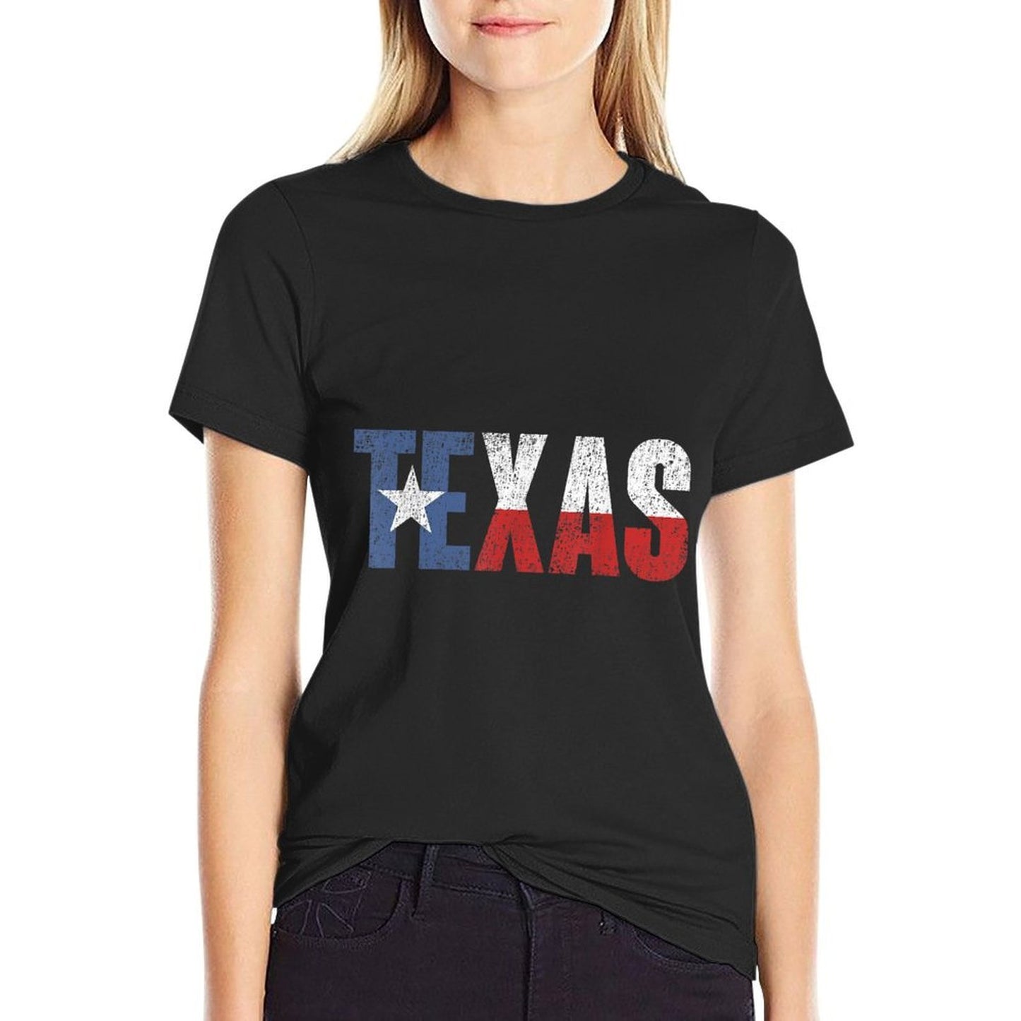 Texas Vintage TX Souvenir Map for Men Women Kids Boys Lightweight T-Shirt