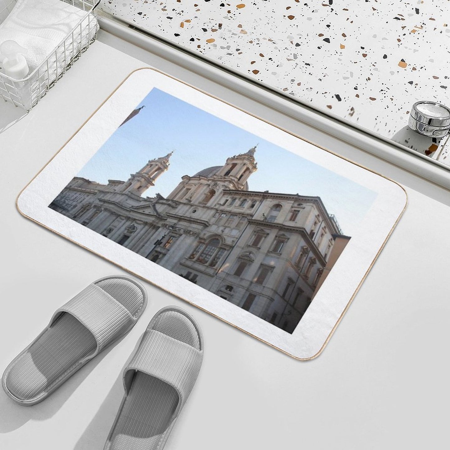 Church of Sant'Agnese in Agone in Rome Rapid-Drying Bath Mat