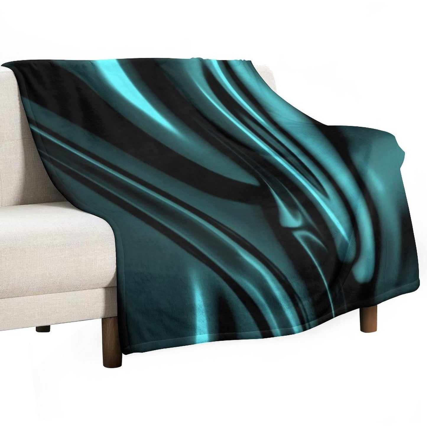 Most Sold Silk Wave Design Wrinkle-free Throw Blanket
