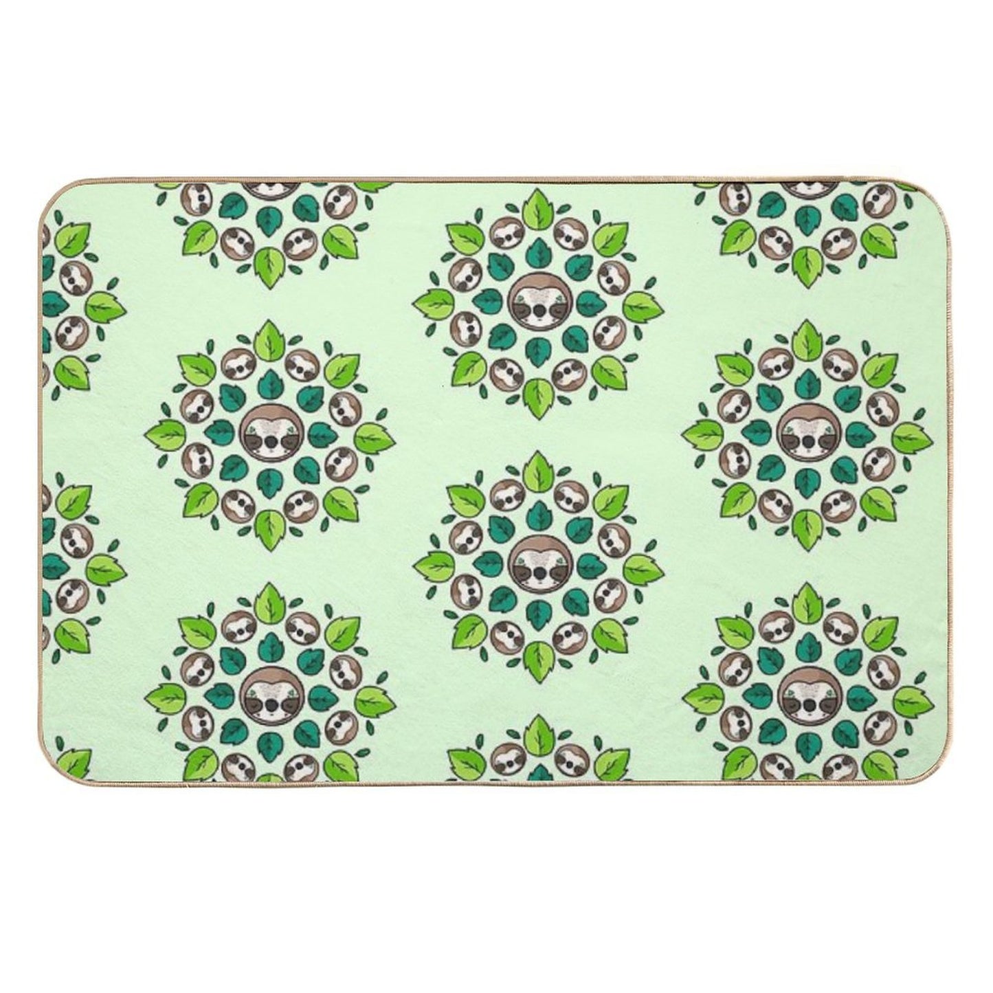 Mandala Sloth Slip-Resistant Bath Mat