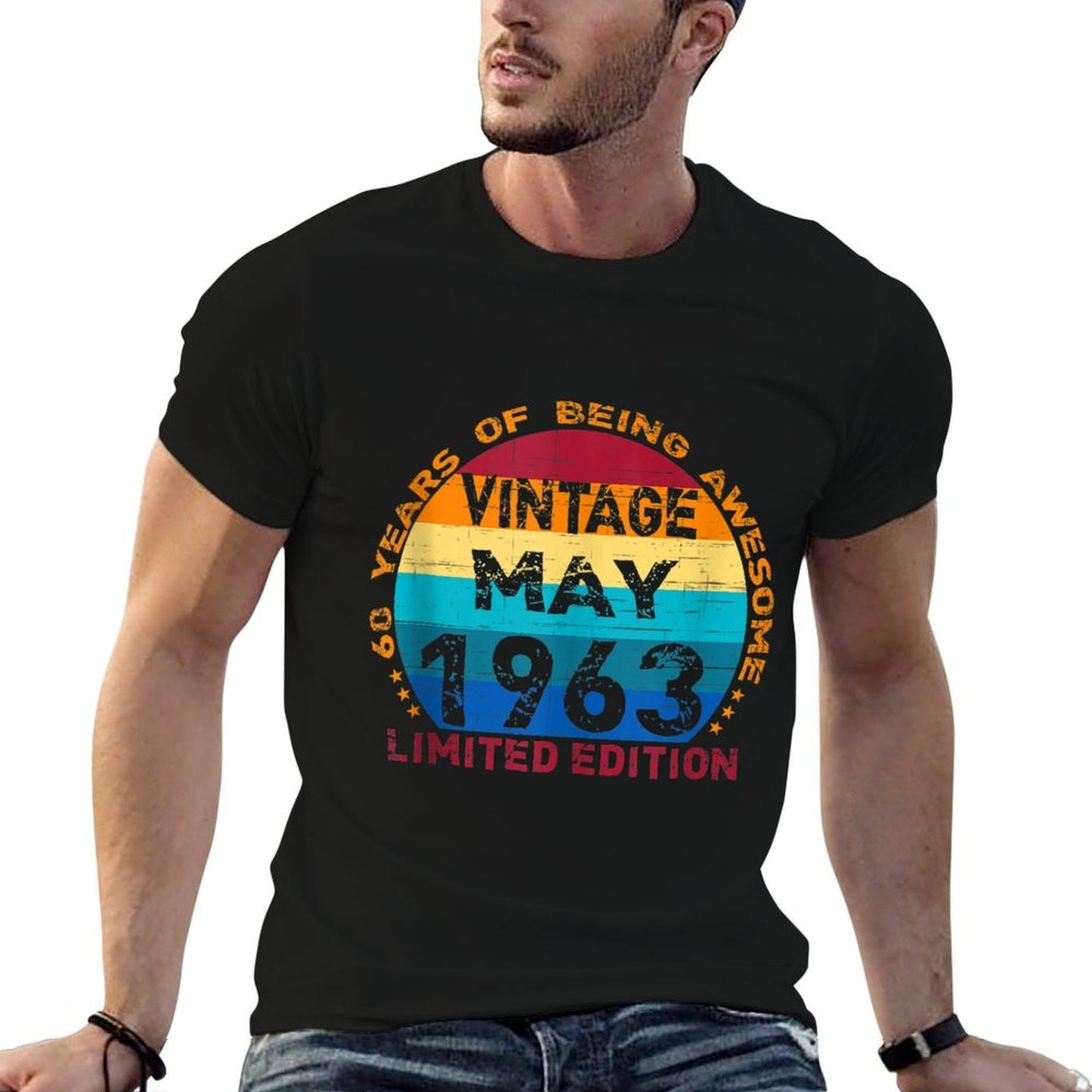 60 Years Old Vintage May 1963 Distressed 60th Birthday Quick-drying T-Shirt