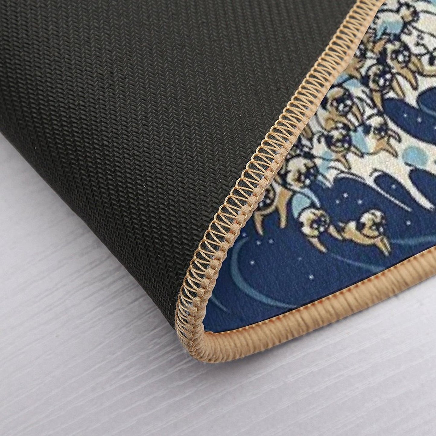 The Great Wave of Pug Multi-Purpose Bath Mat