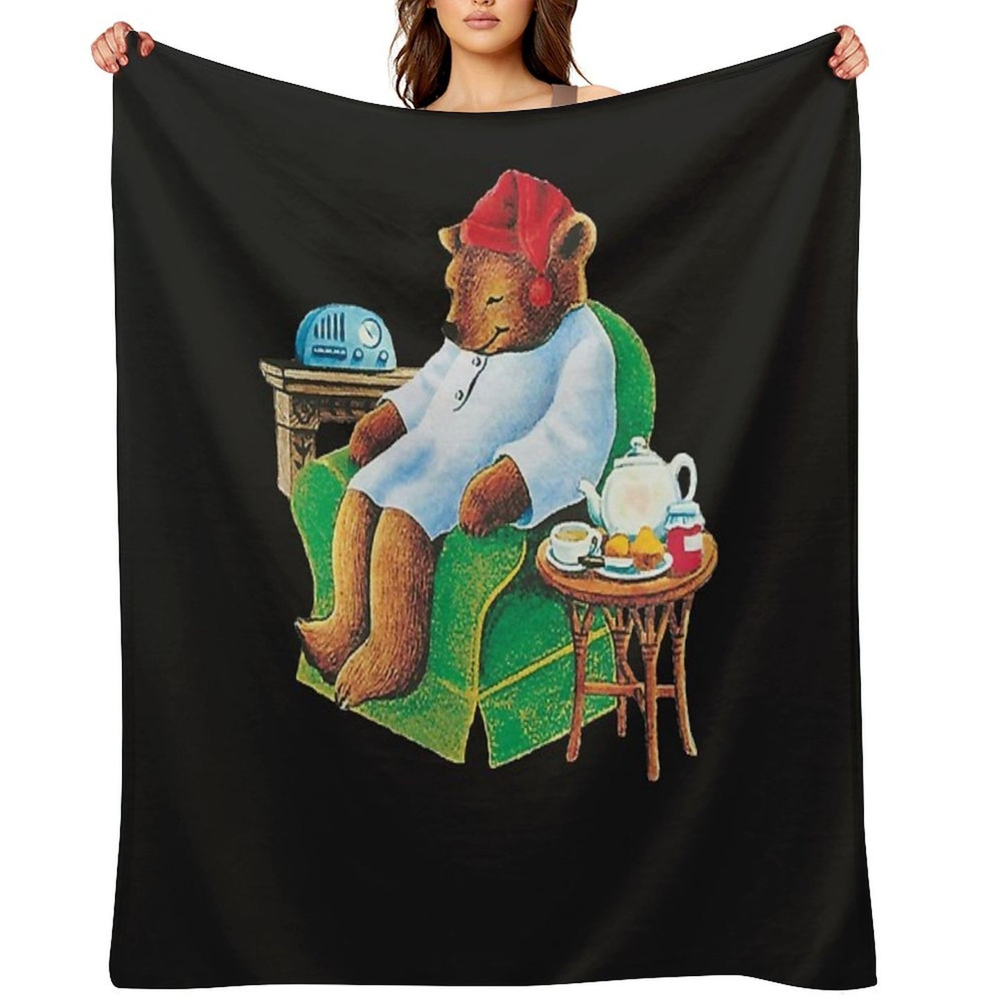 Celestial Seasoning Sleepytime Tea Bear Multi-functional Throw Blanket