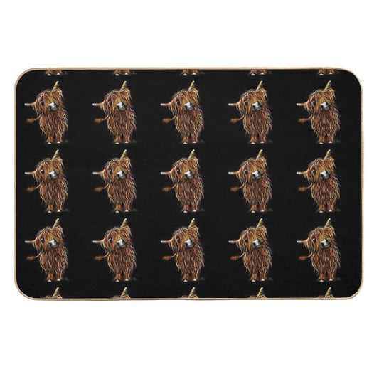 HiGHLaND CoW PRiNT SCoTTiSH ' CoooWeee ' BY SHiRLeY MacARTHuR  Multi-Purpose Bath Mat