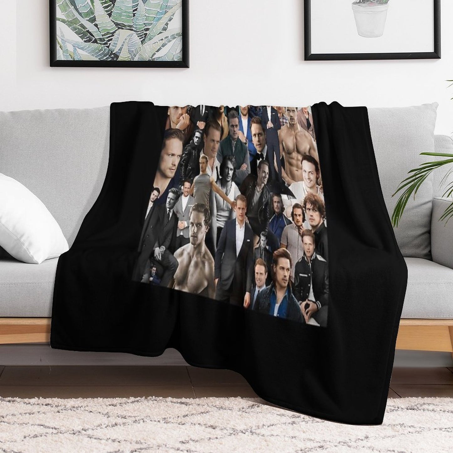 Sam Heughan Velvety-soft Throw Blanket