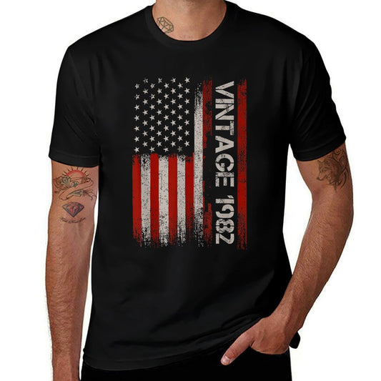 American Vintage 1982 43rd Birthday 43 Years Old  Wrinkle-resistant T-Shirt