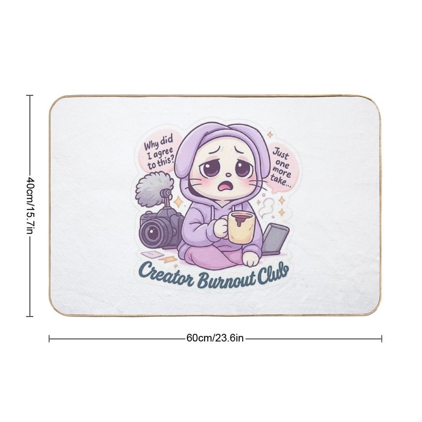 Bunny Creator Burnout Club Sticker Stain-Proof Bath Mat
