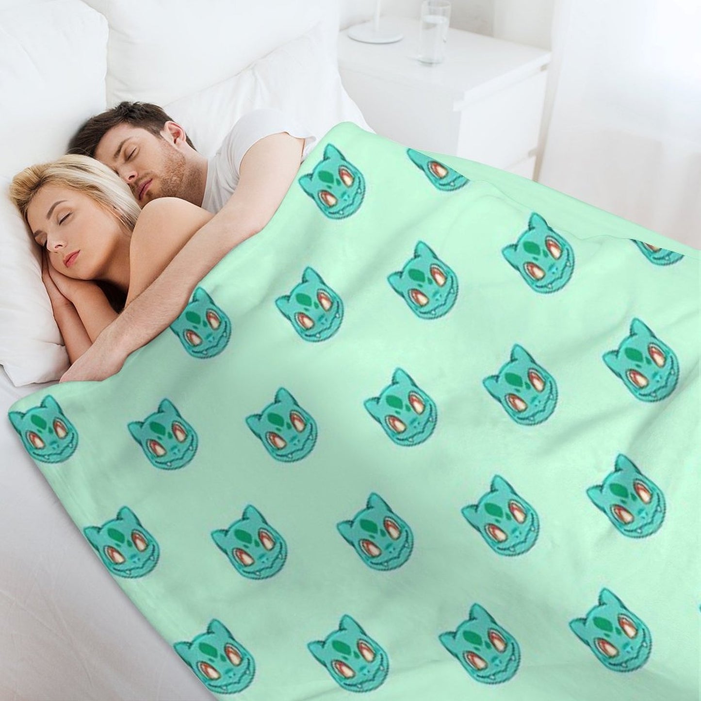 Búlbásáúr Cute! Grass Type Kawaii Plant Video Game Turtle Gift-ready Throw Blanket