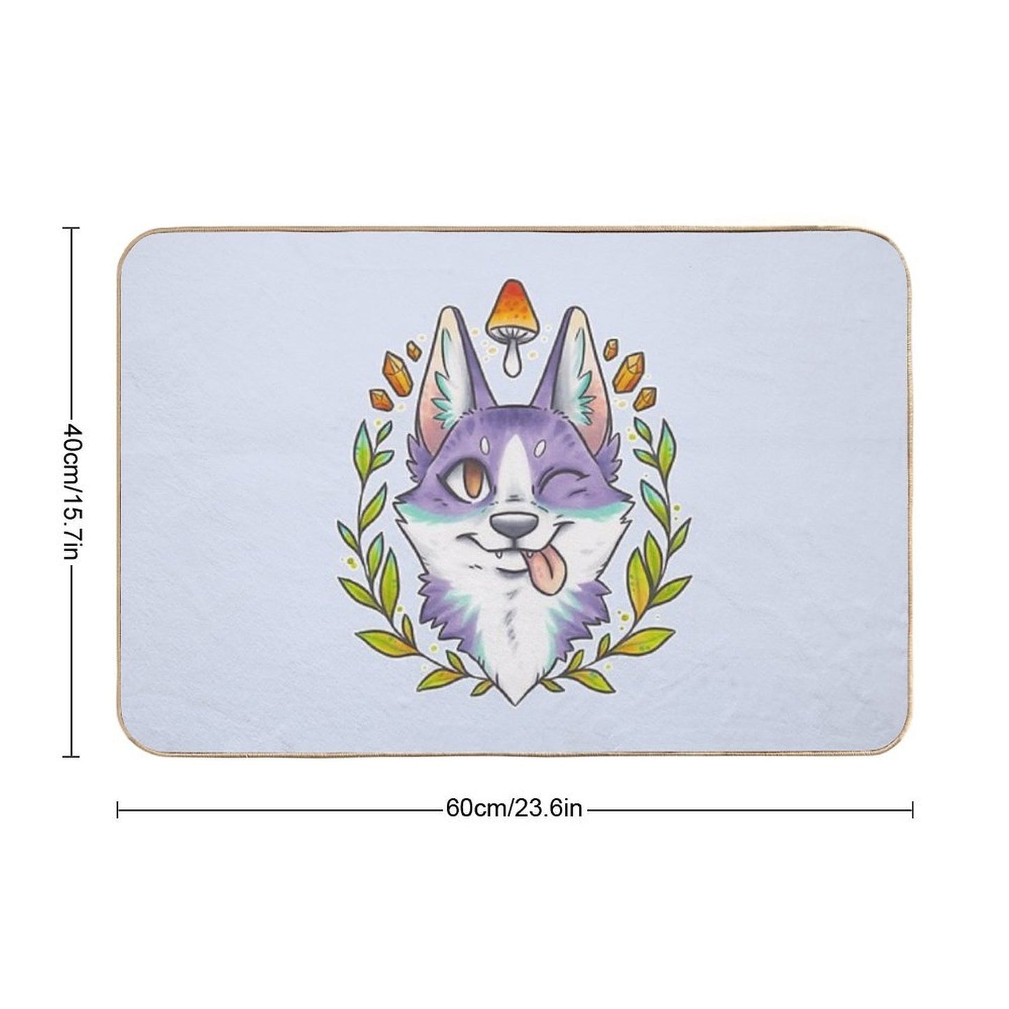 Happy Crystal Doggo High-Traffic Bath Mat