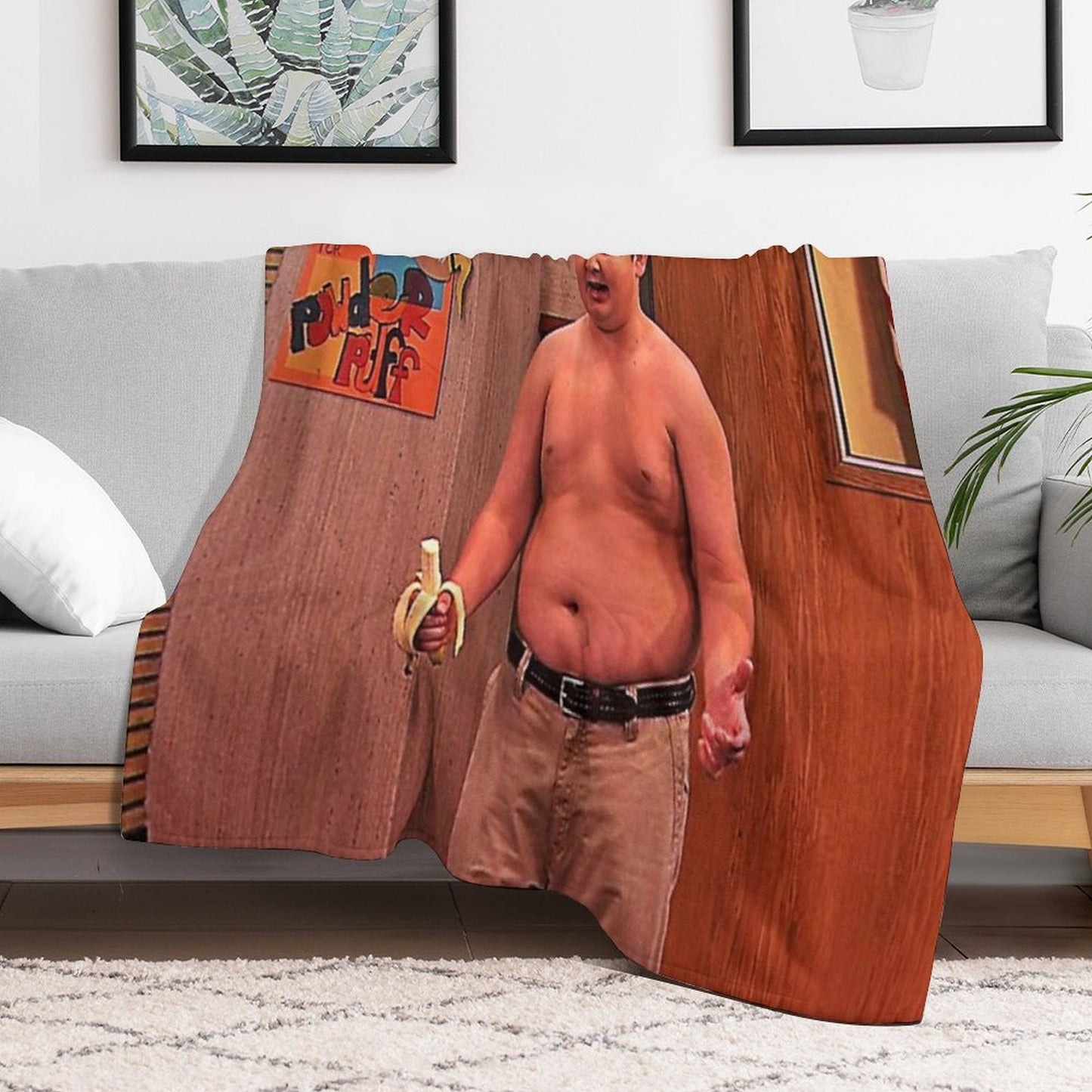 Gibby Icarly Shirtless Plush Throw Blanket
