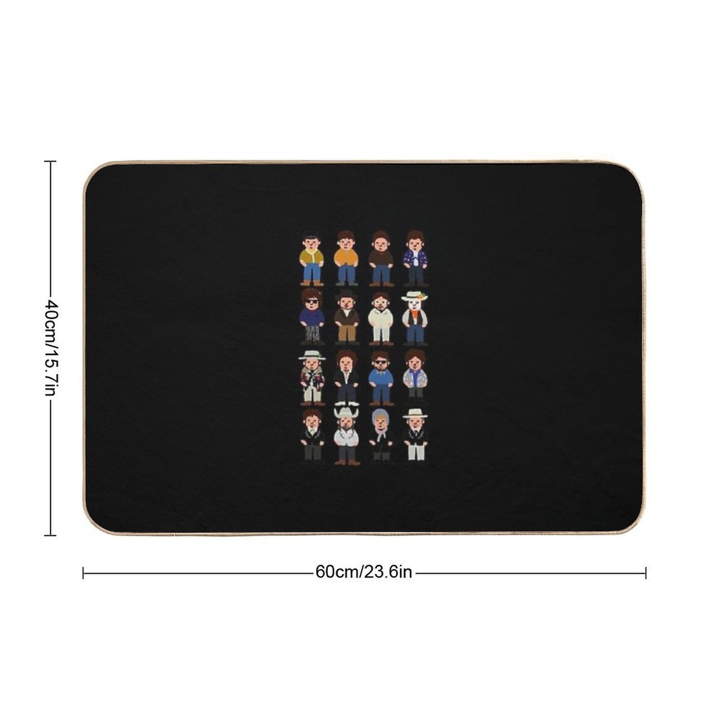 The Multitudes of Bob Dylan Non-Slip Bath Mat