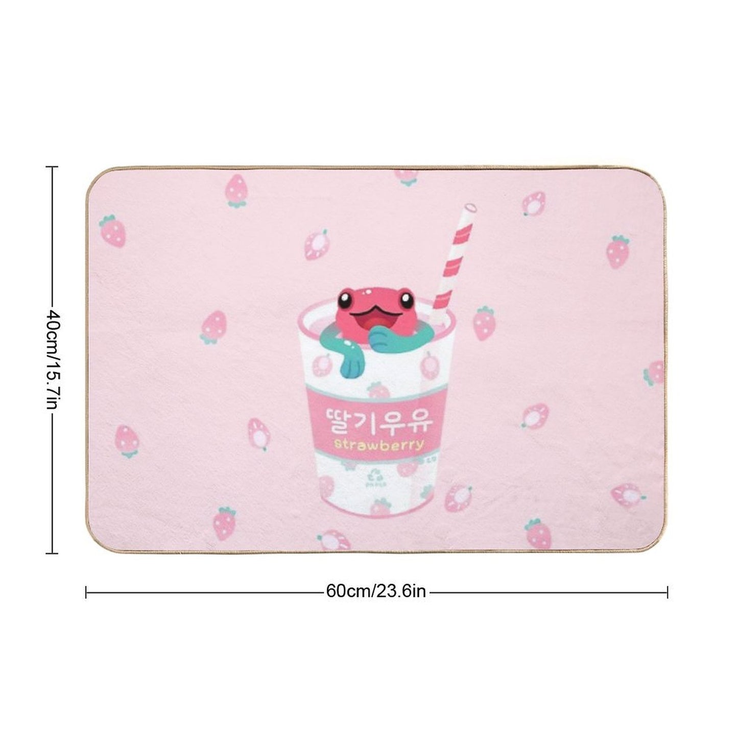 Strawberry Poison Milk 2 Easy Maintenance Bath Mat