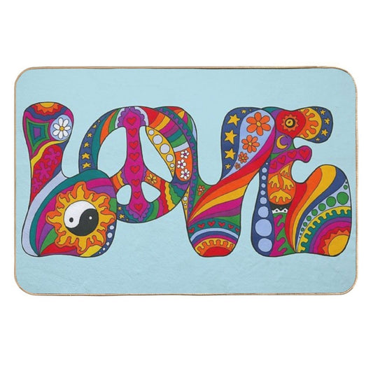 Psychedelic Love  Rapid-Drying Bath Mat