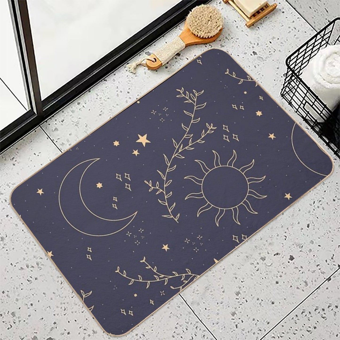 Celestial Pattern High-Traffic Bath Mat
