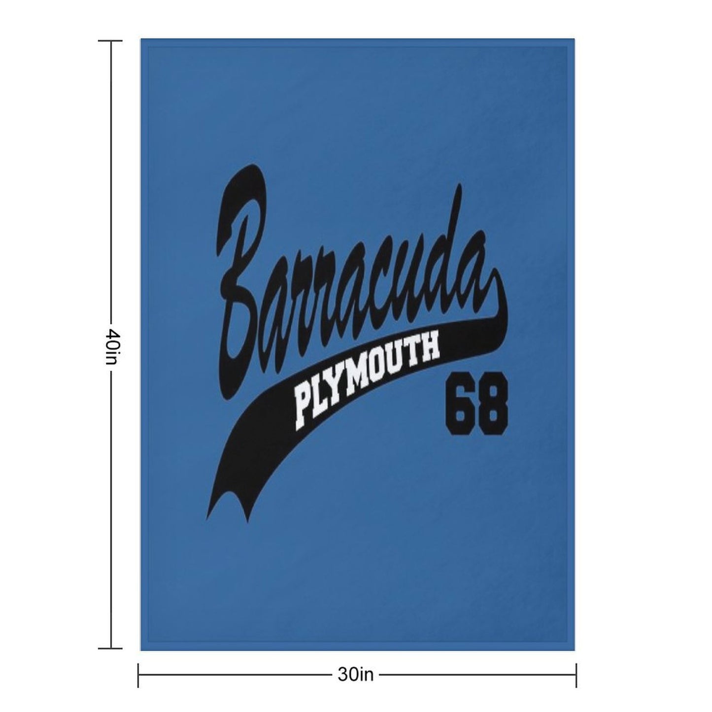 68 Plymouth Barracuda Plush Throw Blanket