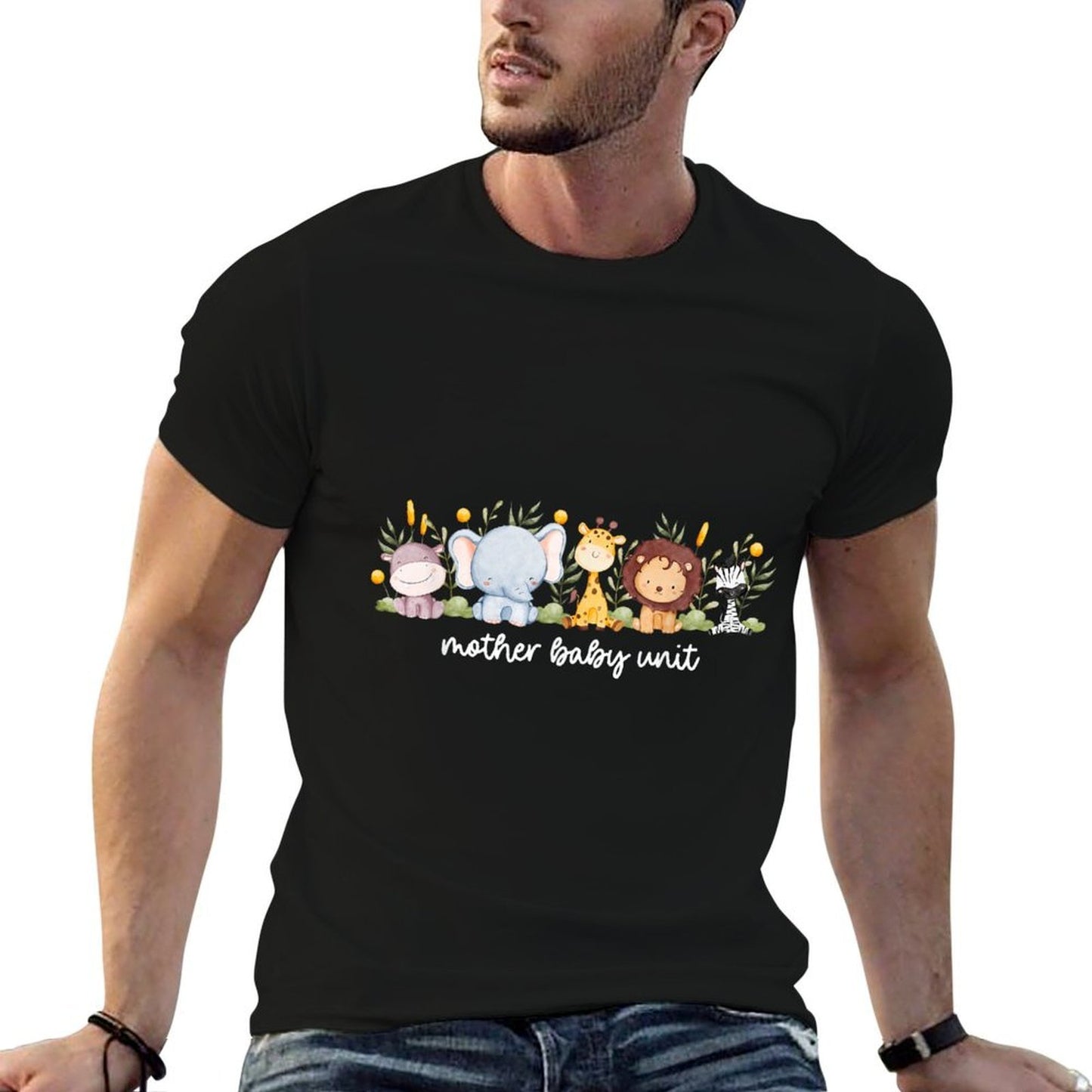 Mother Baby Unit Cute Animals NICU Nurse Squad Postpartum Breathable T-Shirt