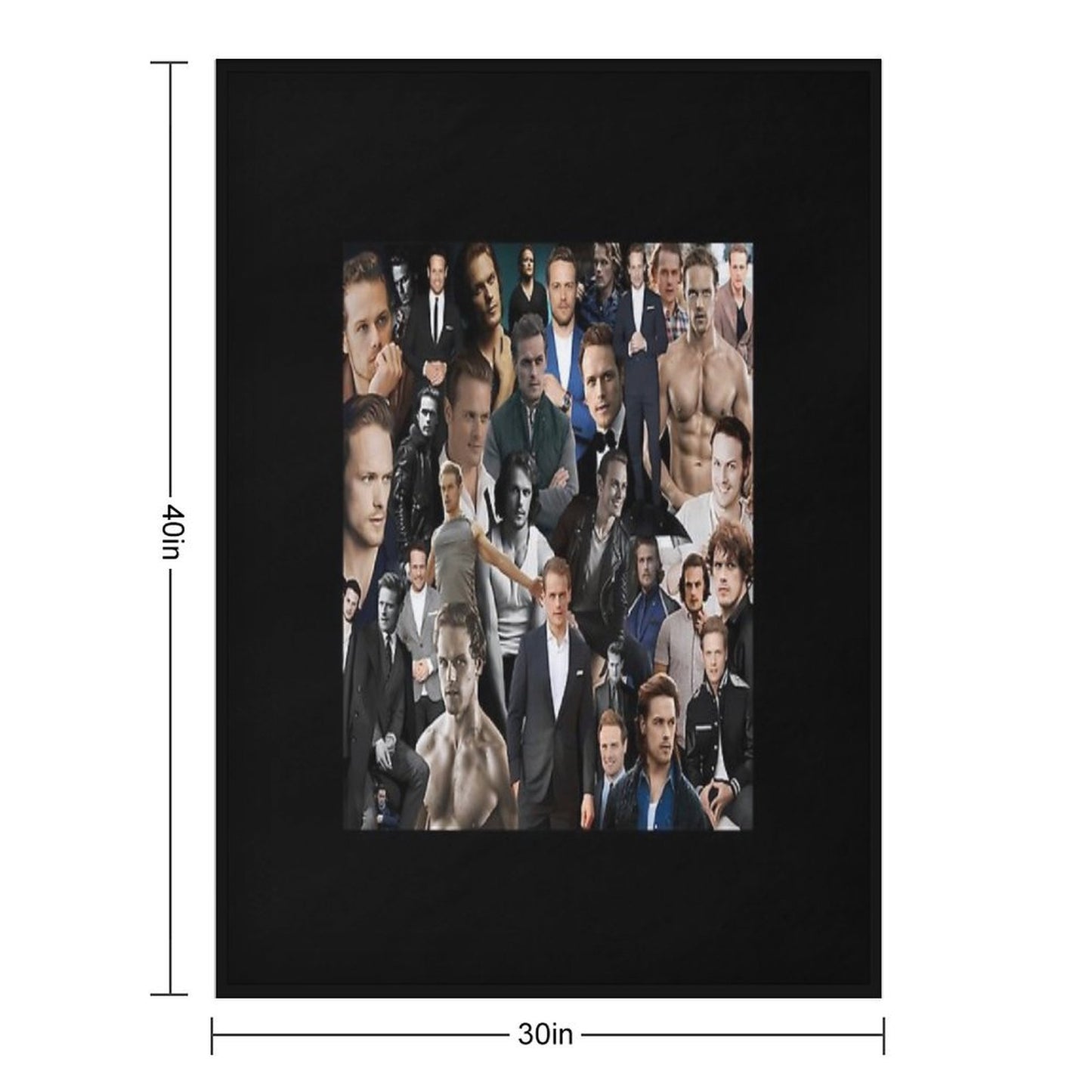Sam Heughan Velvety-soft Throw Blanket