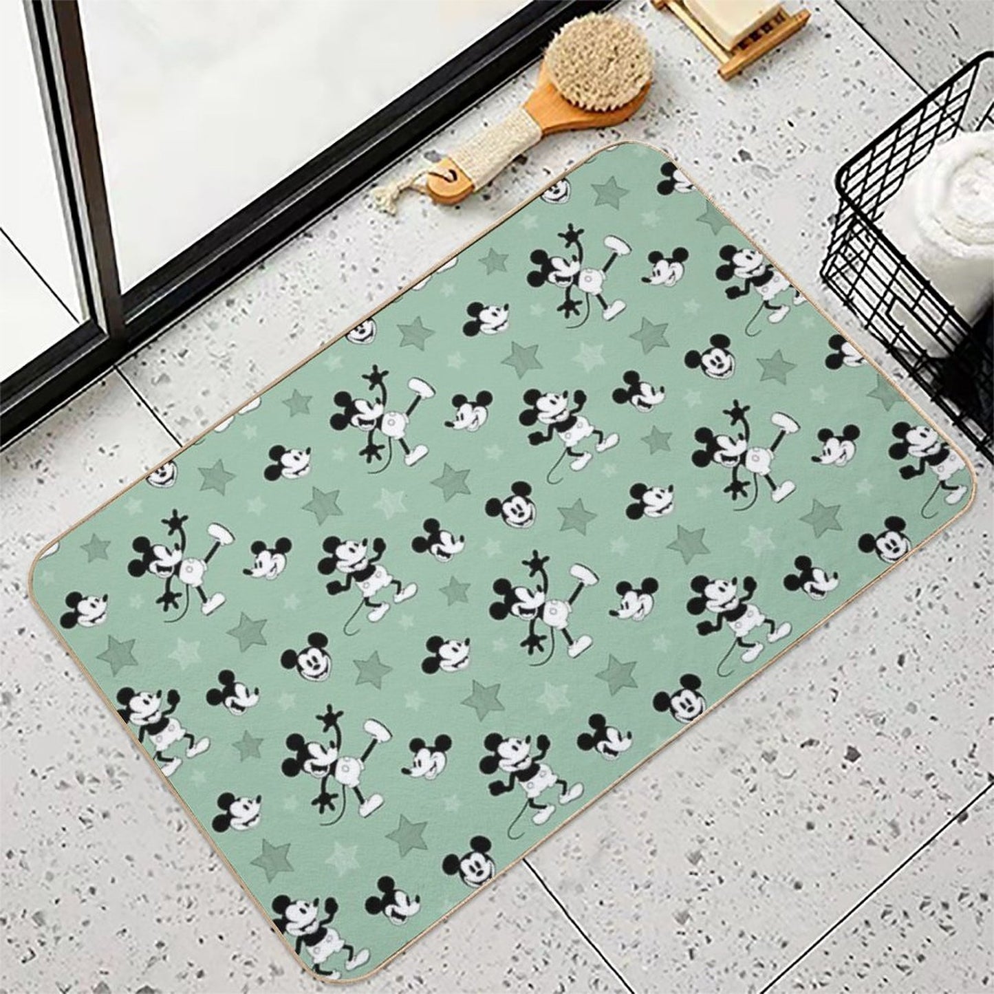 Steamboat Mickey Pattern Eco-Friendly Bath Mat