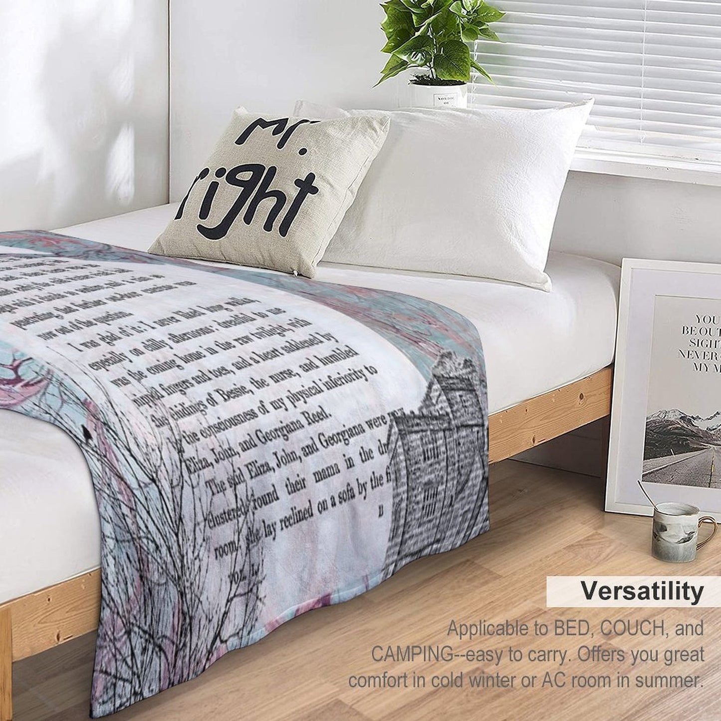 Jane Eyre Collage Gift-ready Throw Blanket