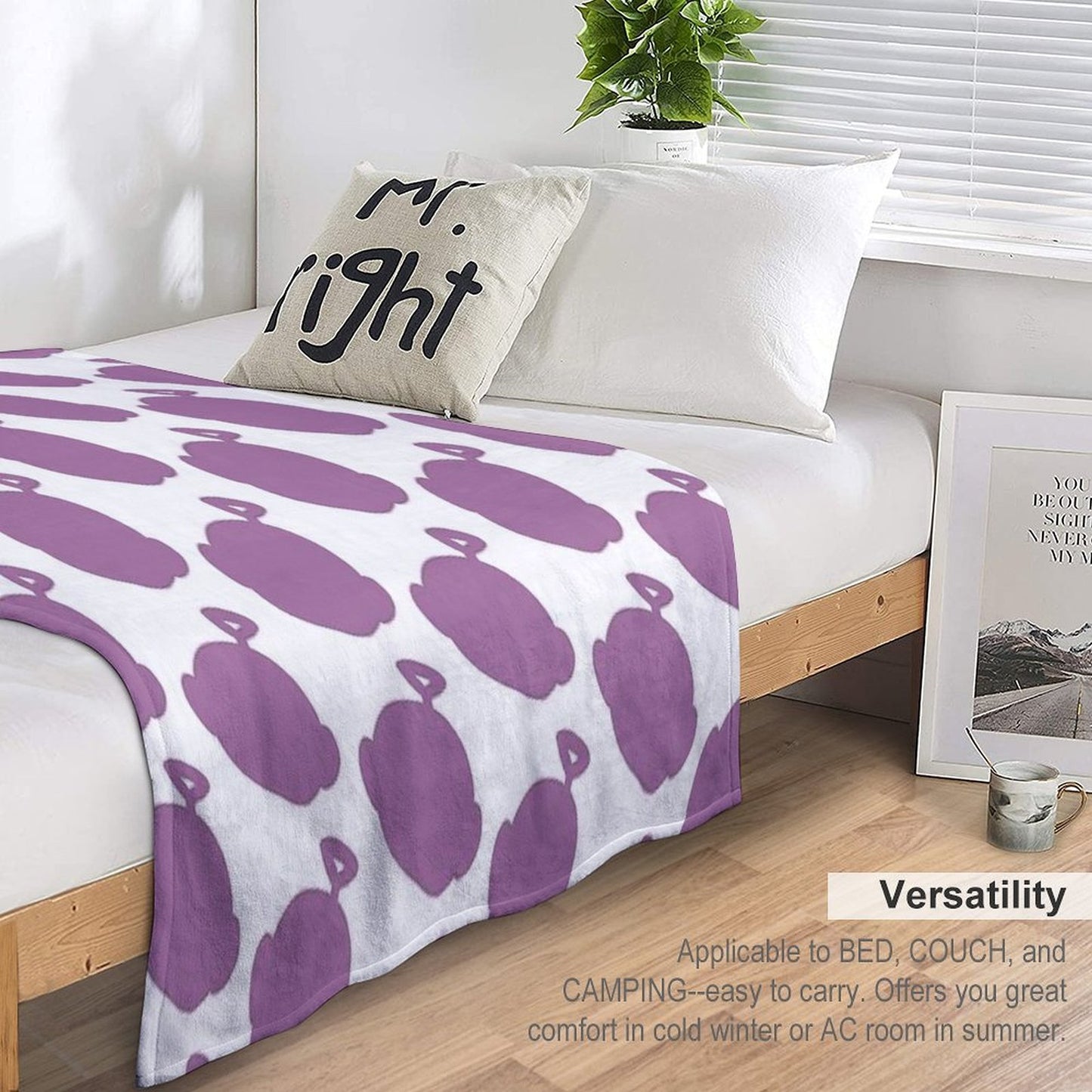 Tinky Winky Silhouette Machine-washable Throw Blanket