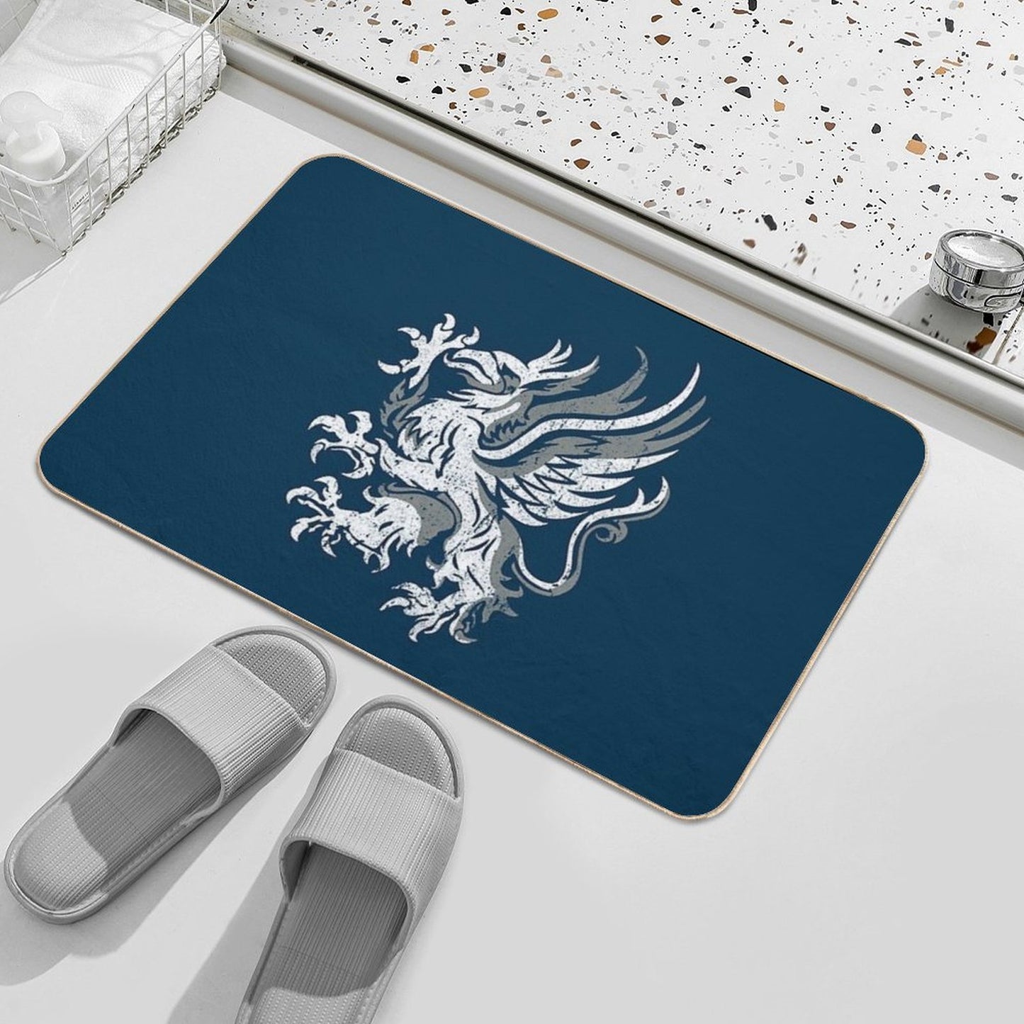 Grey Warden Sigil Easy To Clean Bath Mat